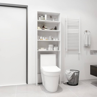 vidaXL Washing Machine Cabinet White 64x24x190 cm