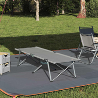 vidaXL Folding Camping Bed Folding Grey 62 x 194 x 42 cm Oxford fabric