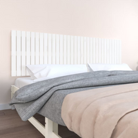 vidaXL Wall Headboard White 204x3x60 cm Solid Wood Pine