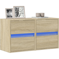 vidaXL TV Wall Cabinets with LED Lights 2 pcs Sonoma Oak 41x31x45 cm