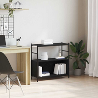 vidaXL Bookshelf Black oak 80 x 30 x 78.5 cm Engineered Wood
