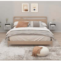 vidaXL Wall-mounted Bedside Cabinets 2 pcs Concrete Grey 50x36x40 cm
