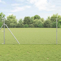 vidaXL Chain Link Fence Silver 25 x 1.2 m Galvanised steel