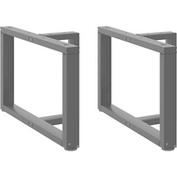 vidaXL Coffee Table Legs T-Shaped 2 pcs Black 70x25x(42-43) cm Steel