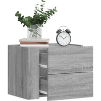 vidaXL Wall-mounted Bedside Cabinets 2 pcs Grey Sonoma 45x30x35 cm