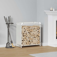 vidaXL Firewood Rack White 60x28x65 cm Cold-rolled steel