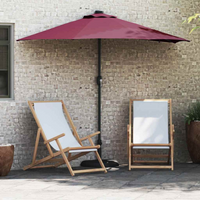 vidaXL Garden Parasol Bordeaux red 294 x 150 x 223 cm Fabric