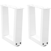 vidaXL Coffee Table Legs V-Shape 2 pcs White 30x(30-31.3) cm Steel