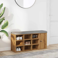 vidaXL Shoe Bench Artisan Oak 102x32x50 cm Engineered Wood