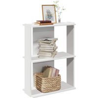 vidaXL Bookcase 3-Tier White 60x30x80 cm Engineered Wood