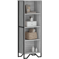 vidaXL Bookcase Grey Sonoma 50x31x137.5 cm Engineered Wood