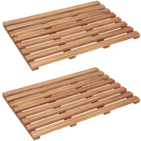 vidaXL Bath Mats 2 pcs Solid Acacia Wood 56x37 cm