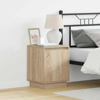 vidaXL Bedside Cabinet with 2 pcs Sonoma oak 39 x 34.5 x 50 cm