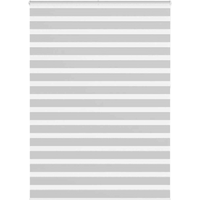 vidaXL Zebra Blind Light Grey 165x230 cm Fabric Width 160.9 cm Polyester