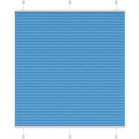 vidaXL Pleated Blind Blue 115x100 cm Fabric Width 114.4 cm Polyester