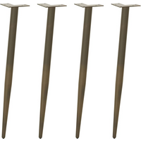 vidaXL Console Table Legs Conical Shape 4 pcs Natural Steel 72-73 cm Steel