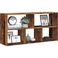 vidaXL Wall Shelf Old Wood 100x25x50 cm Engineered Wood
