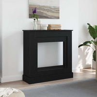 vidaXL Fireplace Surround Black Oak 90x30x90 cm Engineered Wood
