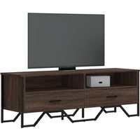 vidaXL TV Cabinet Brown Oak 122x34x41 cm Engineered Wood