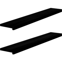 vidaXL Window Sills 2 pcs Dark Brown 120x20x2 cm Solid Wood Oak