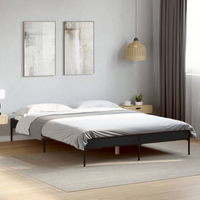 vidaXL Bed Frame without Mattress Black 120x190 cm Small Double