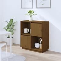 vidaXL Sideboard Honey Brown 74x35x80 cm Solid Wood Pine