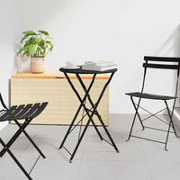 vidaXL Bistro Table Folding Anthracite Ø50x71 cm Powder-coated Steel