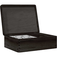 vidaXL Wooden Box with Lid Black 40x30x13 cm Solid Wood Pine