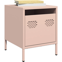 vidaXL Bedside Cabinets 2 pcs Pink 35x39x43.5 cm Steel
