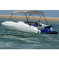 vidaXL 3-bow Bimini Top Grey 183x160x137 cm