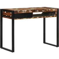 vidaXL Desk Multicolour 100x50x75 cm Solid Wood Reclaimed