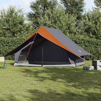vidaXL Tents with Roof Grey and orange 315 x 330 x 200 cm Polyester