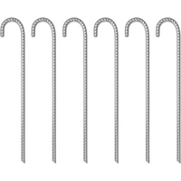 vidaXL Tent Pegs 6 pcs 41.5 cm Ø12 mm Galvanised Steel
