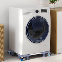 vidaXL Washing Machine Base Manual Grey 66 x 66 x 12 cm Metal