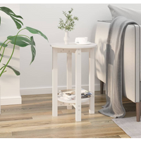 vidaXL Coffee Table White Ø 40x60 cm Solid Wood Pine