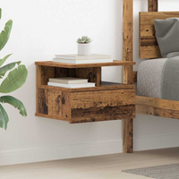 vidaXL Floating Nightstand Old wood 40 x 31 x 27 cm Engineered wood