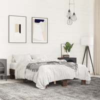 vidaXL Bed Frame without Mattress Brown Oak 140x190 cm