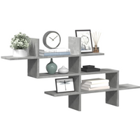 vidaXL Wall Shelf Concrete Grey 124.5x18x60.5 cm Engineered Wood