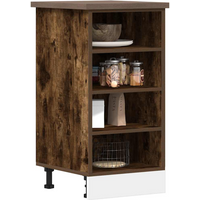 vidaXL Bottom Cabinet Riga Smoked Oak 40x44.5x81.5 cm Engineered Wood