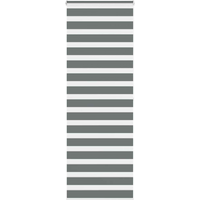 vidaXL Zebra Blind Dark Grey 85x200 cm Fabric Width 80.9 cm Polyester