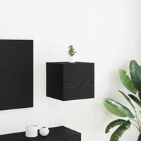vidaXL TV Cabinet Black Oak 30.5 x 30 x 30 cm Engineered Wood