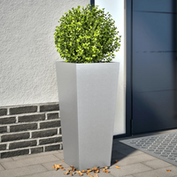 vidaXL Garden Planters 35x35x75 cm 2 pcs Galvanised Steel