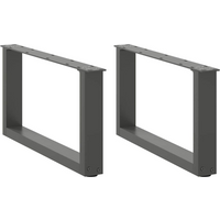 vidaXL Coffee Table Legs U-Shaped 2 pcs Anthracite 70x(30-31) cm Steel