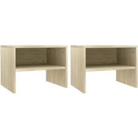 vidaXL Bedside Cabinets 2 pcs Sonoma Oak 40x30x30 cm Engineered Wood