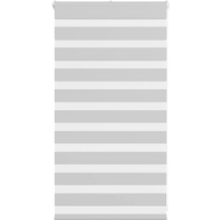vidaXL Zebra Blind Light Grey 90x100 cm Fabric Width 85.9 cm Polyester