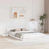 vidaXL Bed Frame White 150 x 200 cm Wood