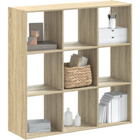 vidaXL Bookcase Sonoma Oak 102x32x102 cm Engineered Wood