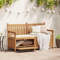 vidaXL Garden Storage Bench Brown 150 x 60 x 90 cm Solid teak wood
