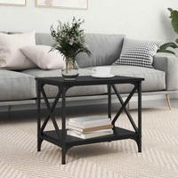 vidaXL Side Table Black Engineered Wood