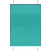 vidaXL Pleated Blind Petrol Green 100x150 cm Fabric Width 99.4 cm Polyester